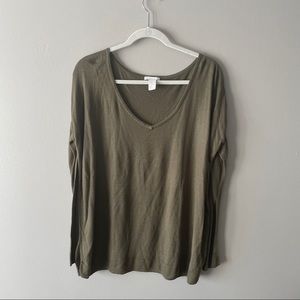 H&M army green sweater